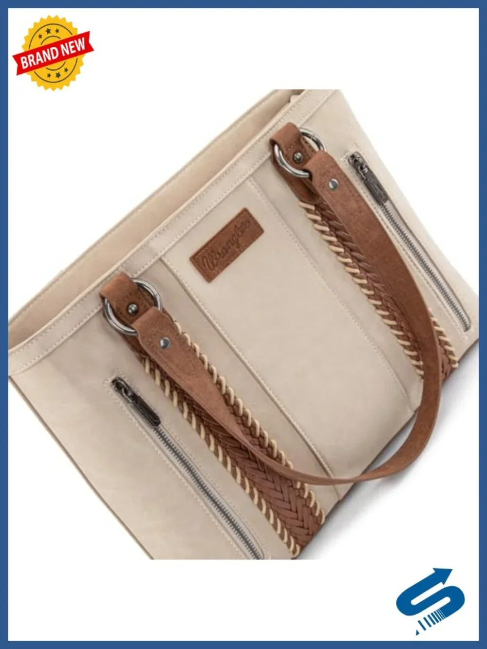 Western Tote Bag for Women, Distressed Faux Leather